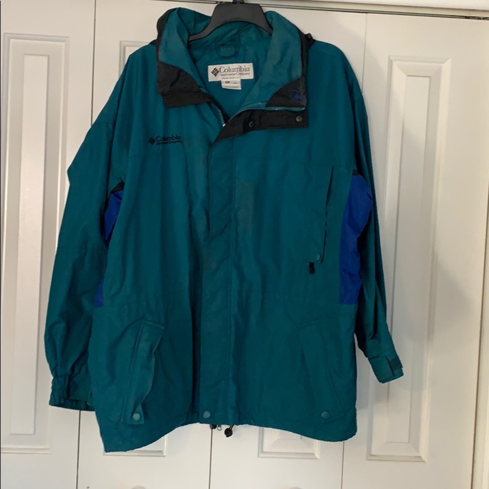 Columbia Green and Blue Outer Shell Jacket